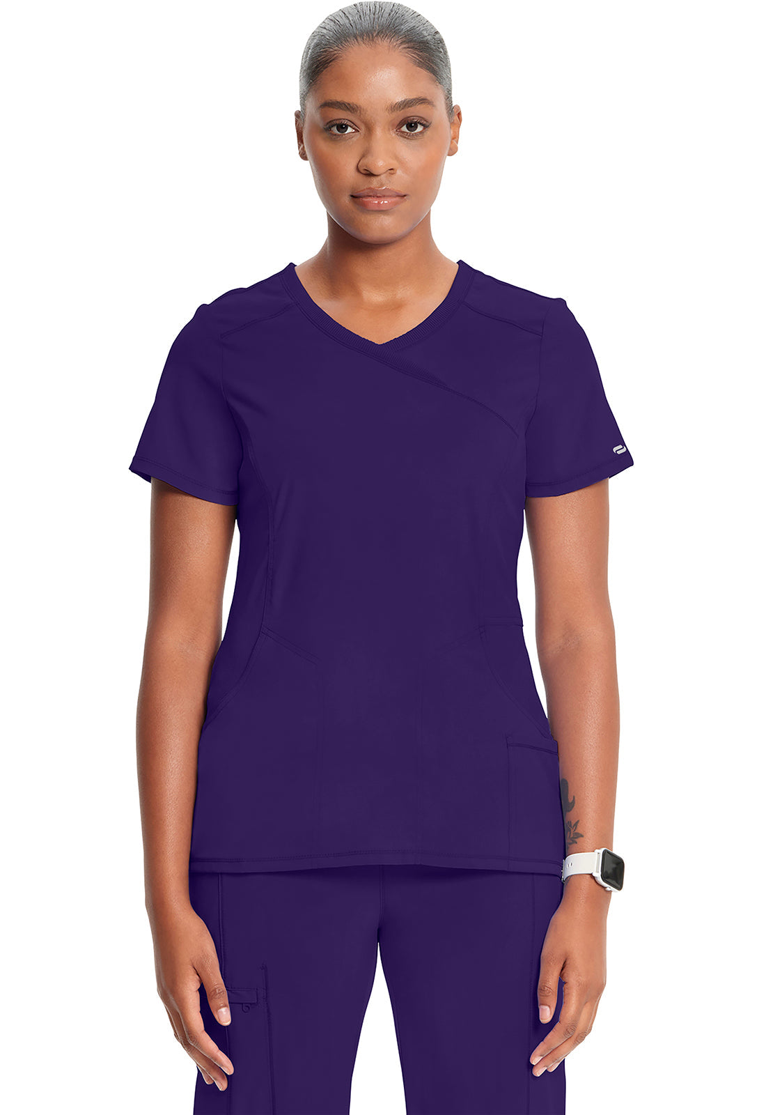 Women's Mock Wrap Top - Grape